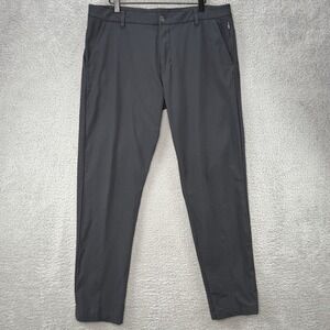 Lululemon ABC Classic Fit Trousers Pants Sz 36 Navy Blue Warpstreme Athleisure